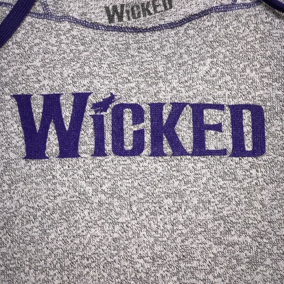 Wicked Broadway Musical Heather Grey With Purple Pullover Hoodie Size S - Picture 8 of 10